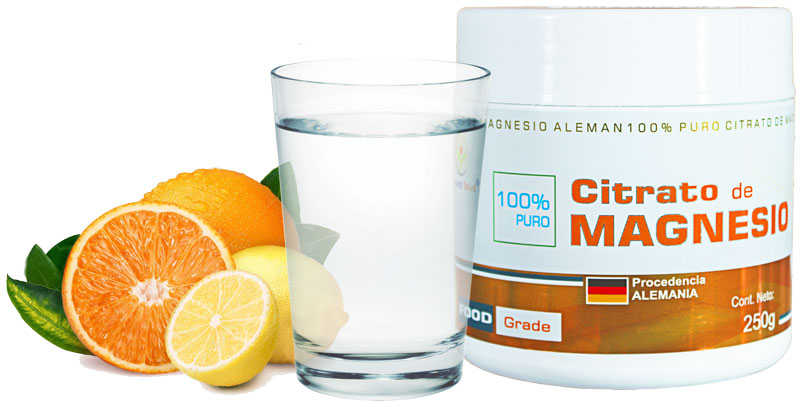 citrato de magnesio 100% puro 250g con vaso